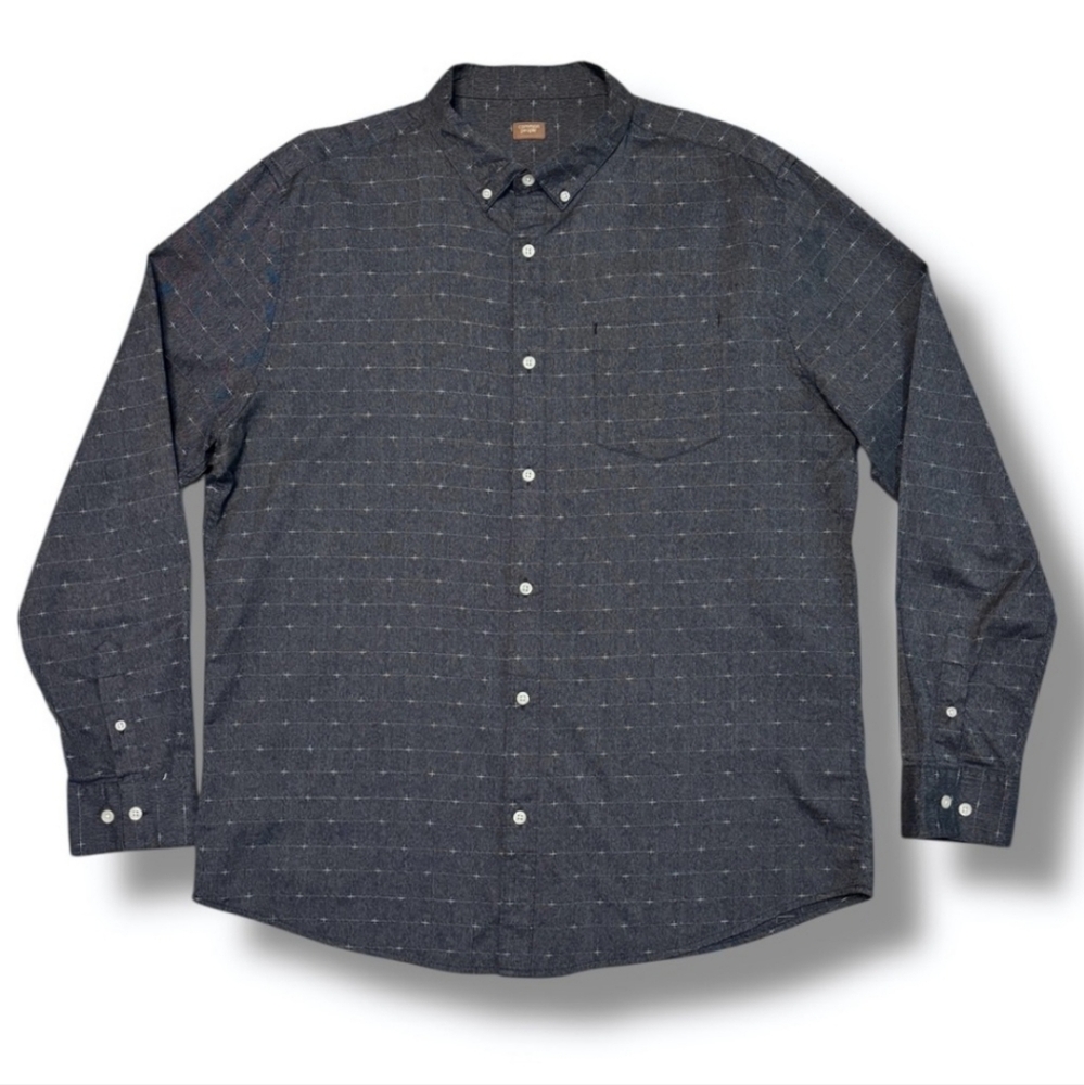 COMMON PEOPLE Grey Cotton Button Down Dress Shirt